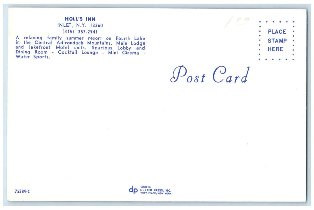 c1950s Boat Scene, Multiview of Holl's Inn Inlet New York NY Postcard