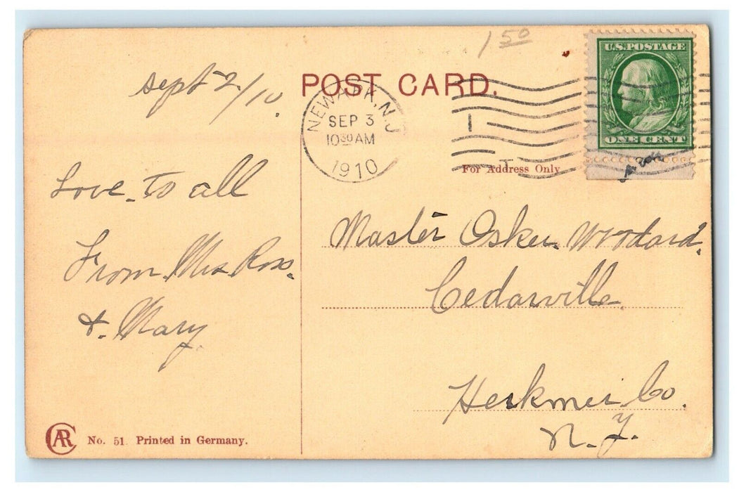 1910 View Of Lake Branch Brook Park Lake View Newark New Jersey NJ Postcard