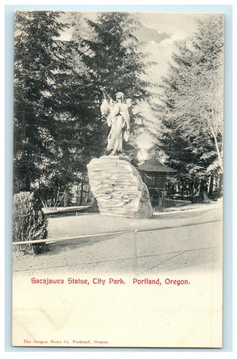 c1905 Sacajawea Statue City Park Portland Oregon OR Unposted Postcard