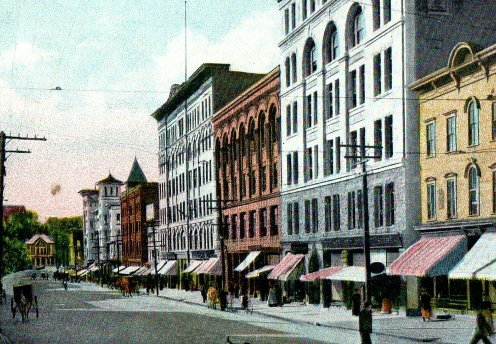 c1910 Main Street View Storefront North Adams Massachusetts MA Antique Postcard