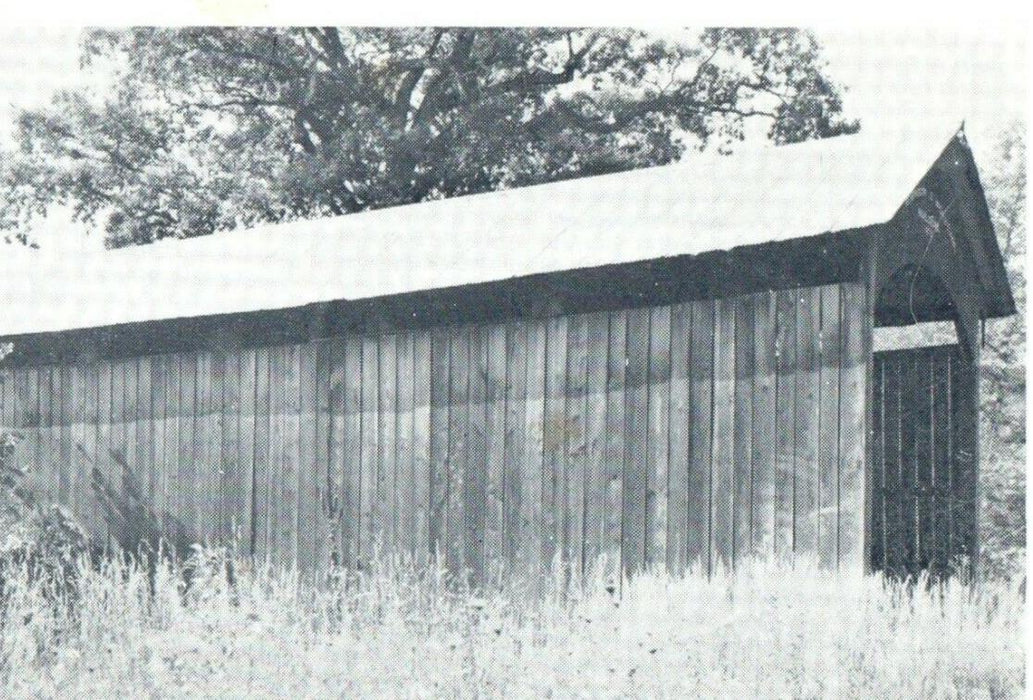 c1940's Sells Blacksmith Shop Covered Bridge Columbiana County Ohio OH Postcard