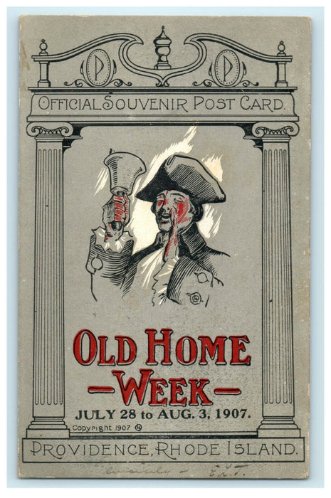 1907 Old Home Week, Providence, Rhode Island RI Antique Postcard