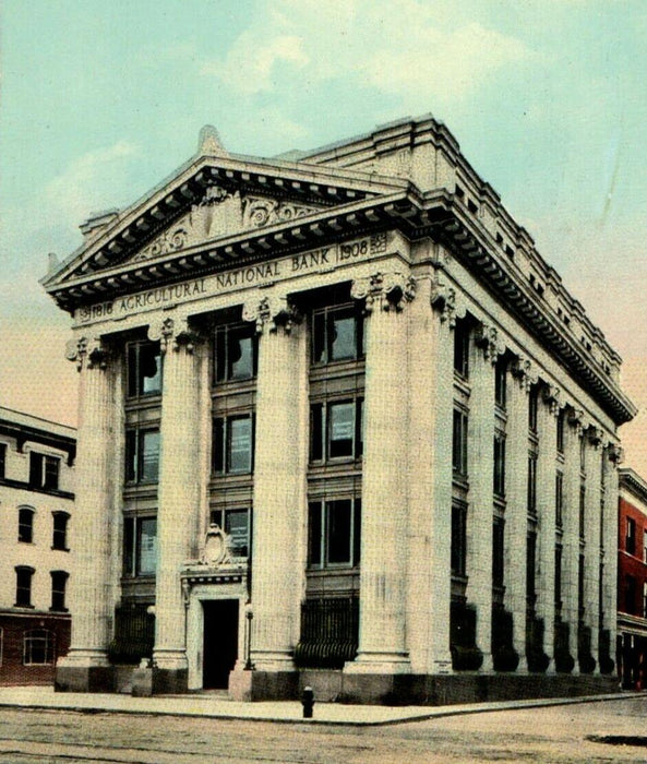 1912 Agricultural National Bank Building Pittsfield Massachusetts MA Postcard