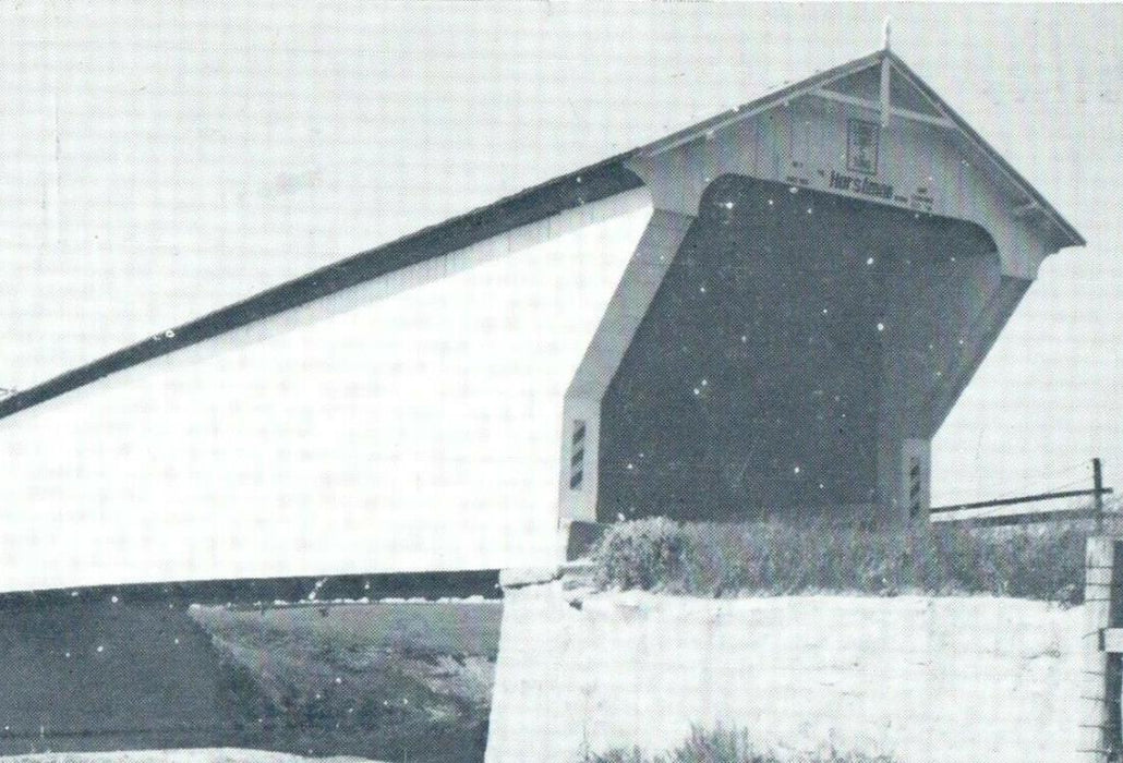 c1940's Harshman Covered Bridge Preble County Ohio OH Unposted Vintage Postcard