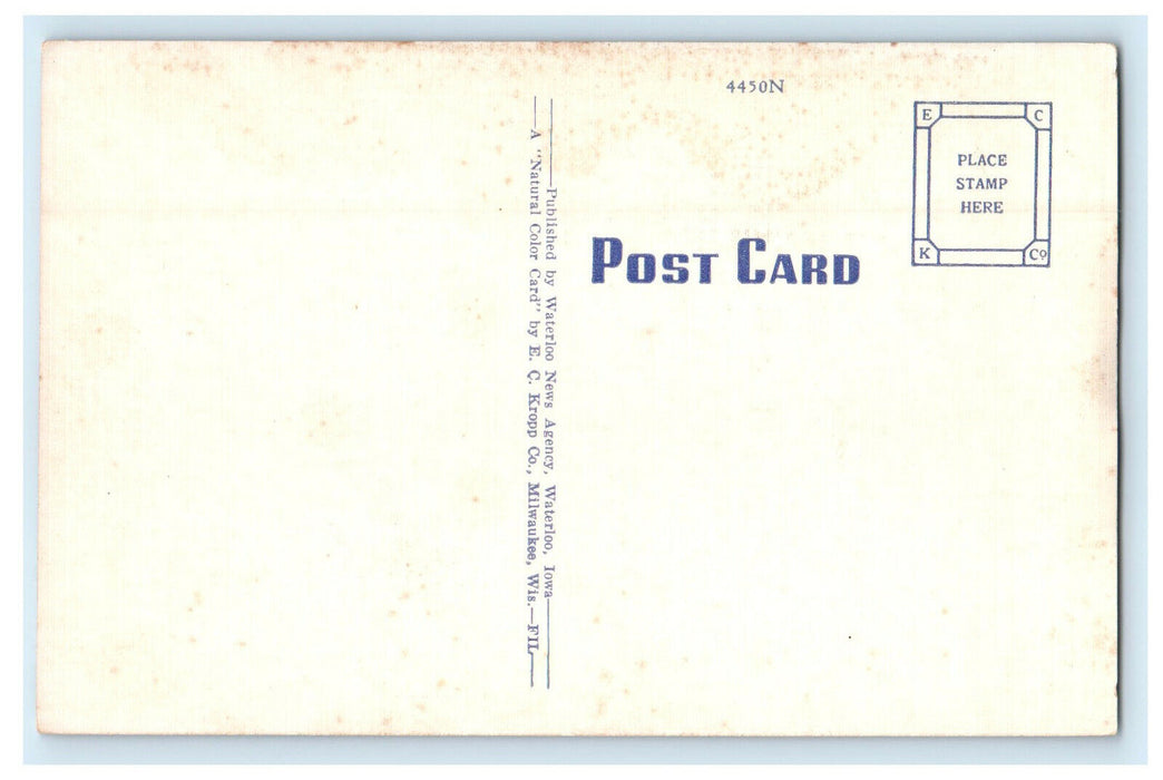 c1940 Baker & Seerley Halls Iowa State Teachers College Cedar Falls IA Postcard