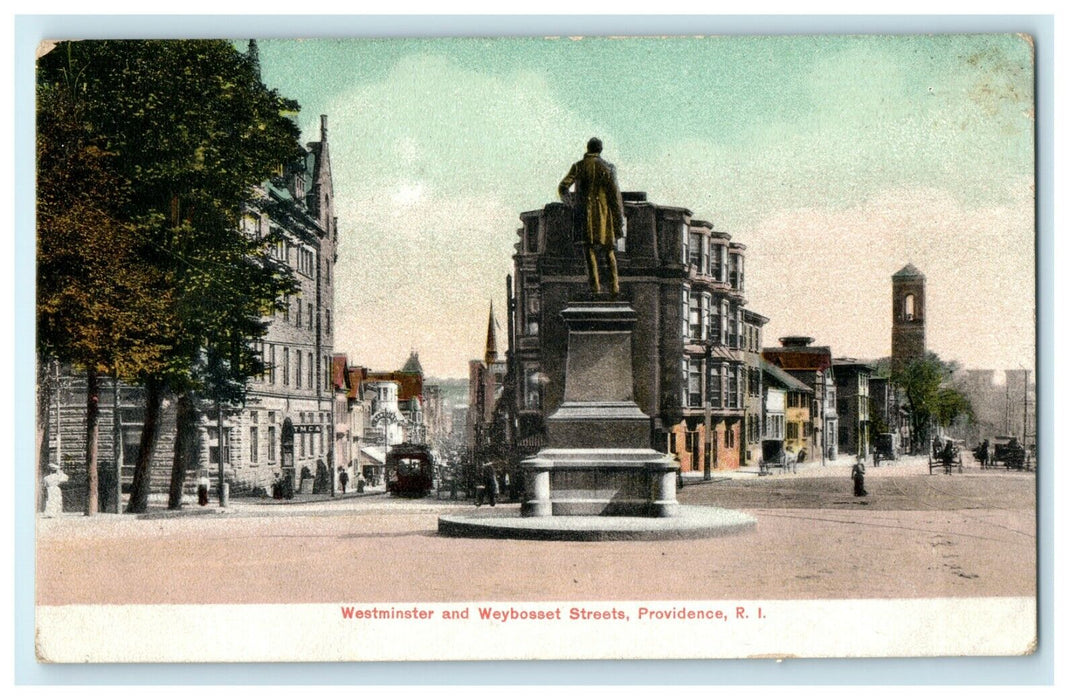 1905 Westminster and Weybosset Street, Providence, Rhode Island RI Postcard