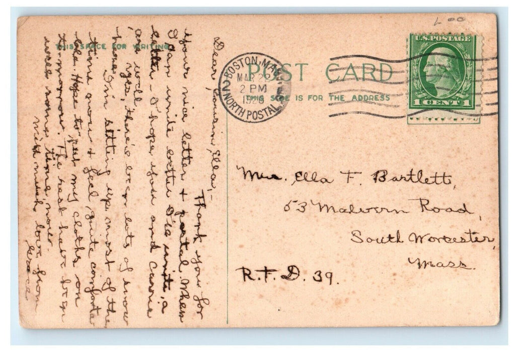 1920 Entrance To Rockport Harbor Rockport Massachusetts MA Antique Postcard