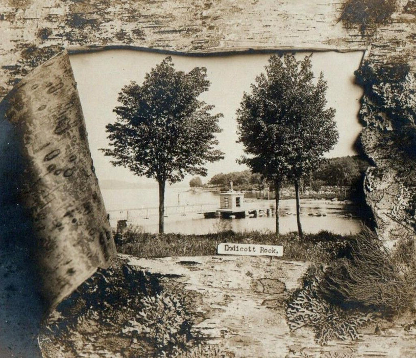 c1905 Endicott Rock Weir's Beach New Hampshire NH Antique RPPC Postcard