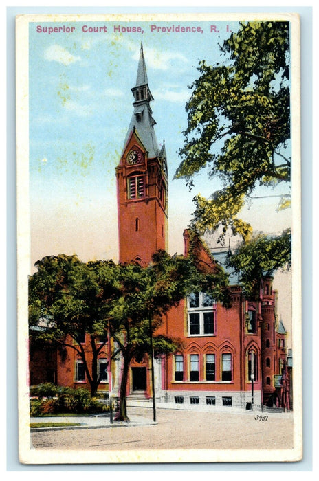 1912 Superior Court House, Providence, Rhode Island RI Postcard