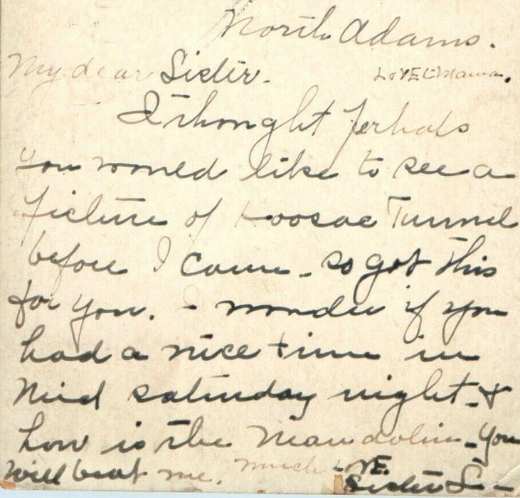 1903 The Hoosac Tunnel North Adams Massachusetts MA Posted Antique Postcard