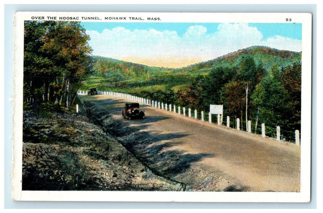c1920s Over The Hoosac Tunnel, Mohawk Trail, Massachusetts MA Postcard