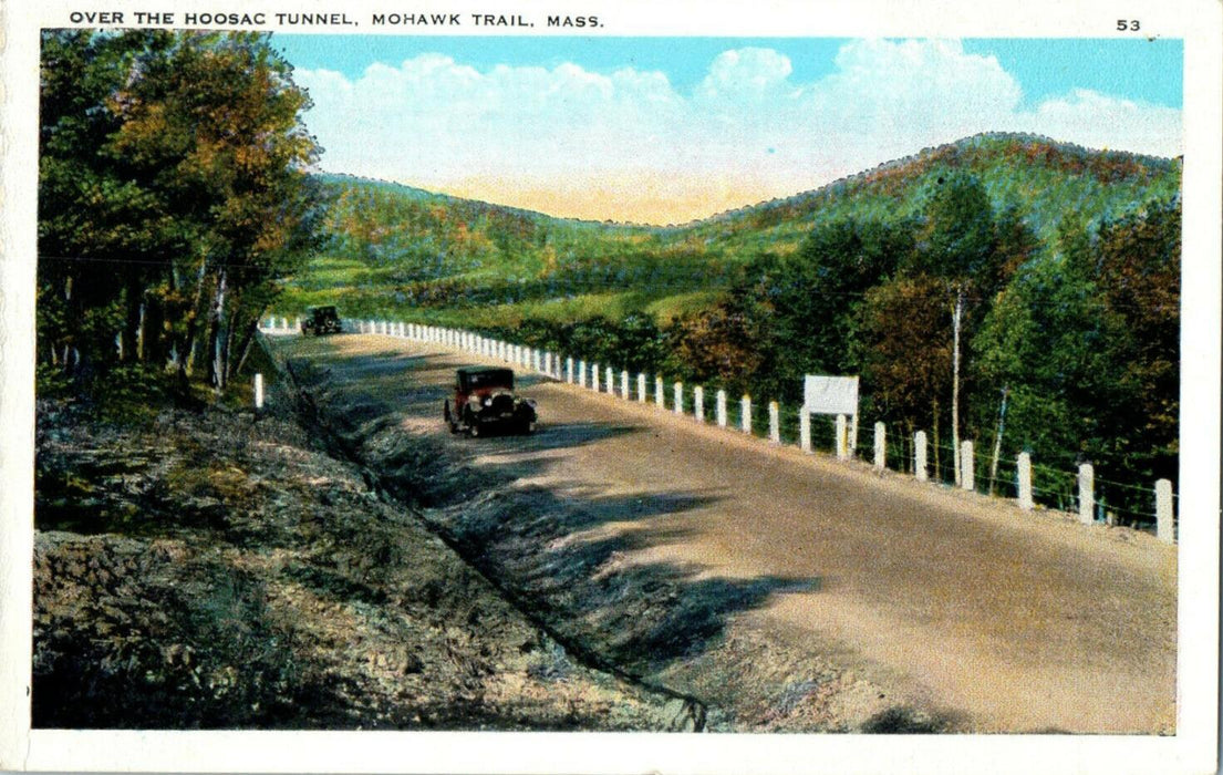 c1920s Over The Hoosac Tunnel, Mohawk Trail, Massachusetts MA Postcard