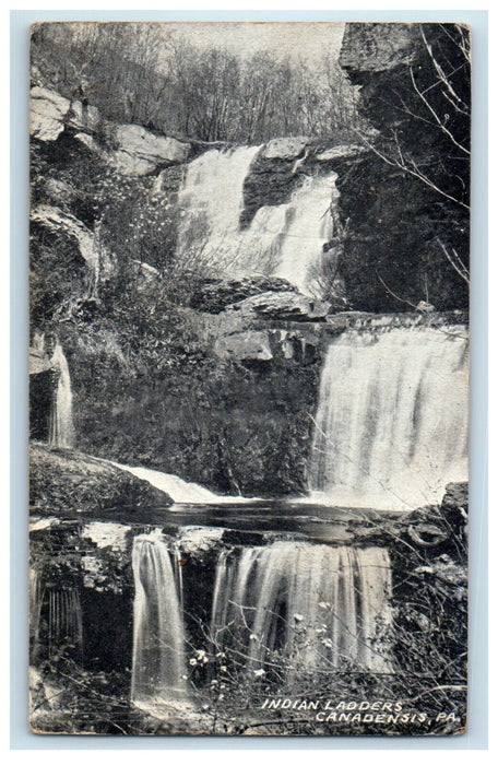 1908 Indian Ladders Canadensis Pennsylvania PA Antique Posted Postcard
