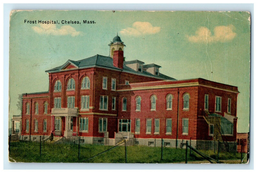 1910 Frost Hospital Building Chelsea Massachusetts MA Posted Antique Postcard