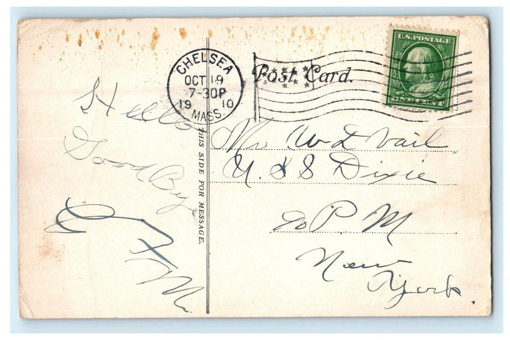 1910 Frost Hospital Building Chelsea Massachusetts MA Posted Antique Postcard