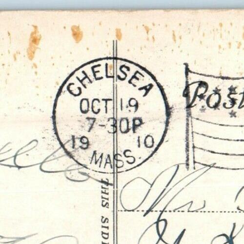 1910 Frost Hospital Building Chelsea Massachusetts MA Posted Antique Postcard