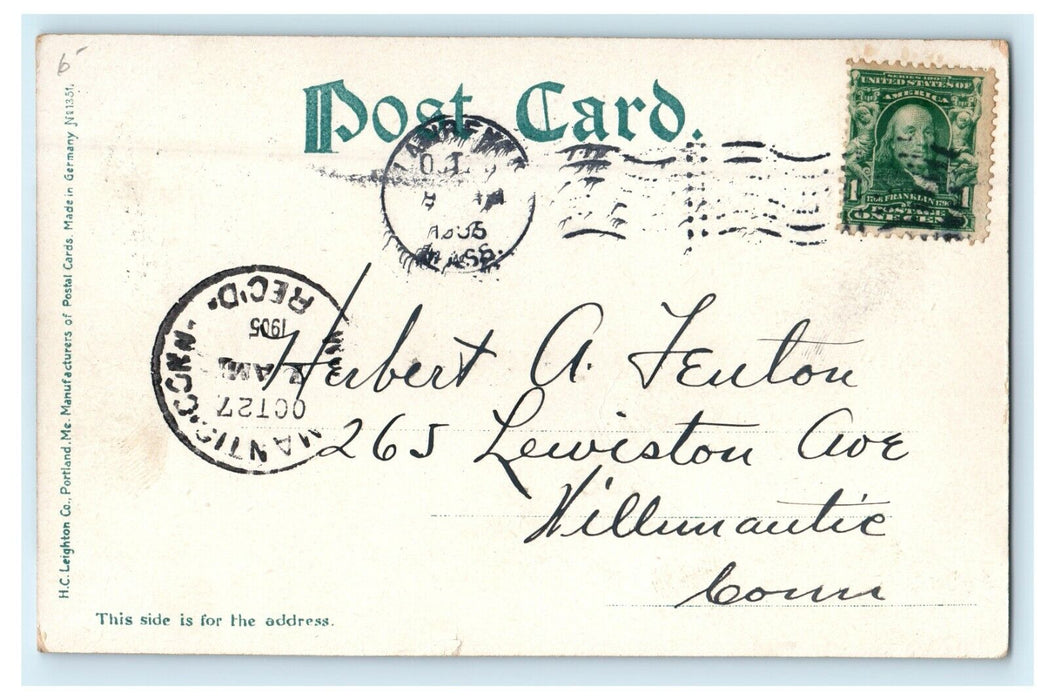 1905 Exchange St. Bridge River, Pawtucket Rhode Island, RI Postcard