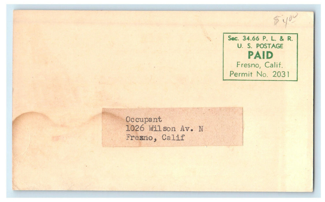 c1950s Nehi Products Company, Fresno California CA Advertising Postcard