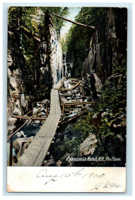 1905 The Flume View, Franconia Notch White Mountains New Hampshire NH Postcard