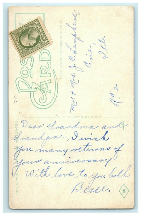 City Hall and Fire Department Sterling Illinois c1910 Vintage Antique Postcard