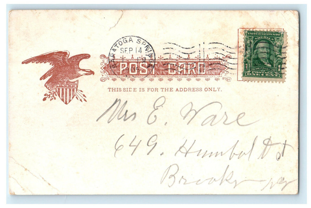 1905 Saratoga Race Track Saratoga New York NY Posted Antique Postcard