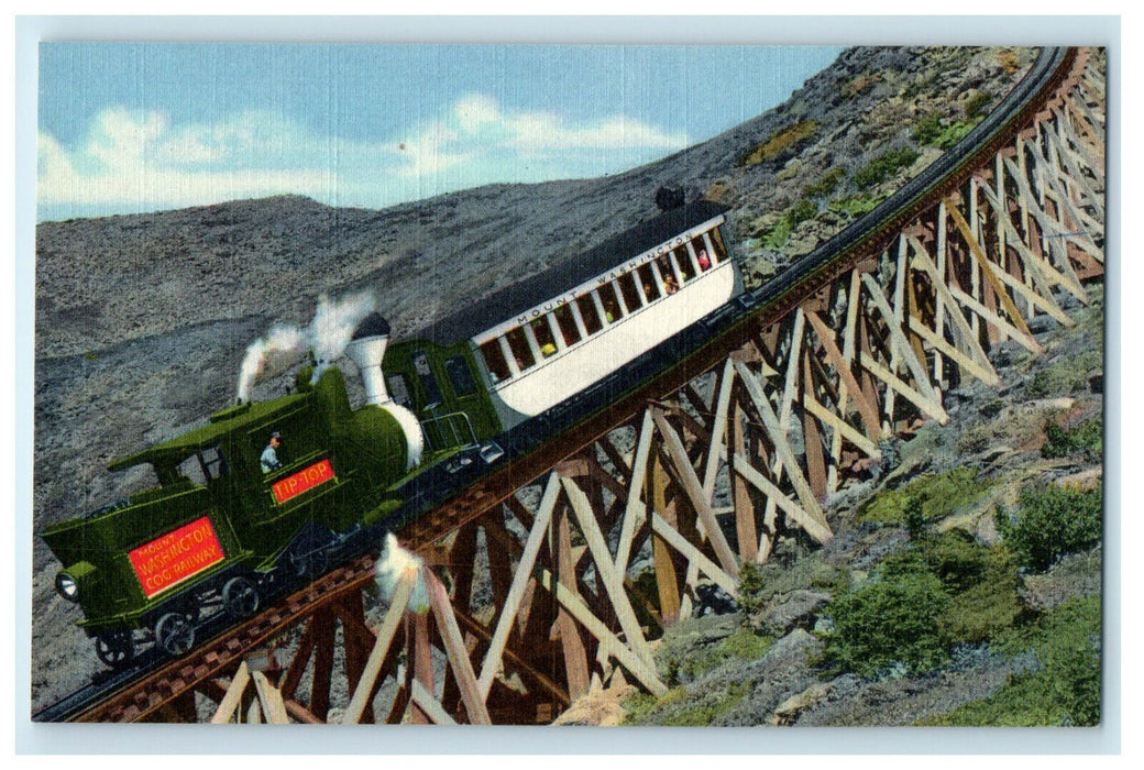 c1930s Mt. Washington COG Railway, White Mountains, New Hampshire NH Postcard