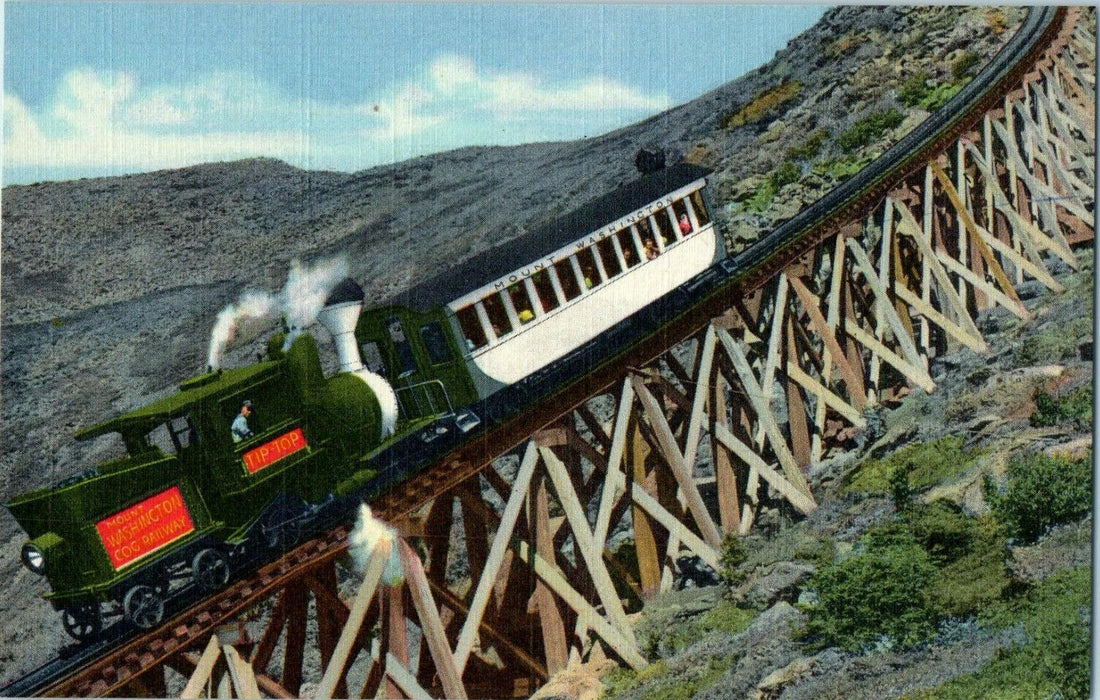 c1930s Mt. Washington COG Railway, White Mountains, New Hampshire NH Postcard