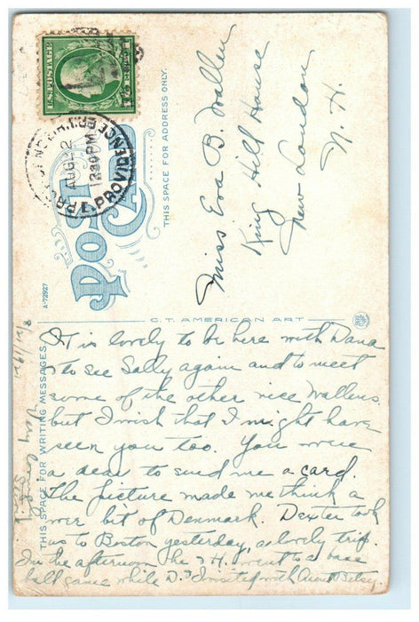 1921 Massachusetts Institute Technology Harvard Bridge Cambridge MA Postcard
