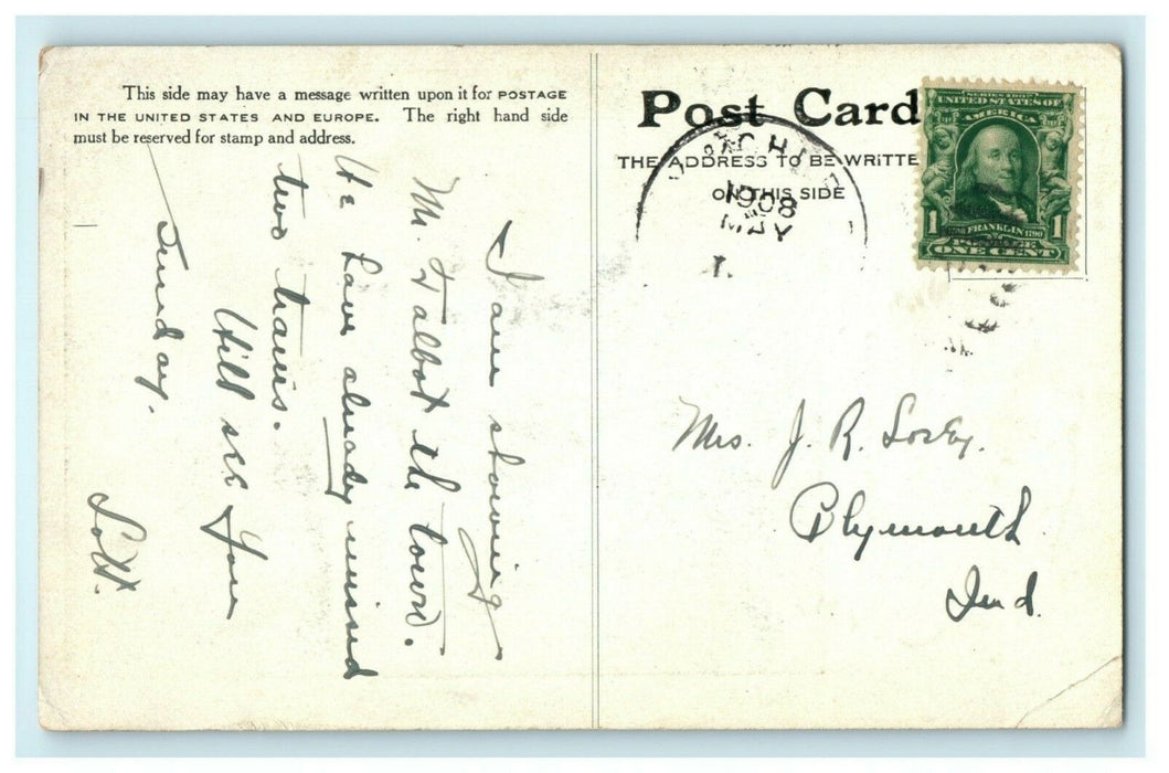 King Joy Lo Restaurant Chicago Illinois 1908 Plymouth Indiana Antique Postcard