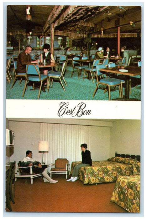 c1950's C'est Bon Hotel Dining Room View Park City Utah UT Vintage Postcard