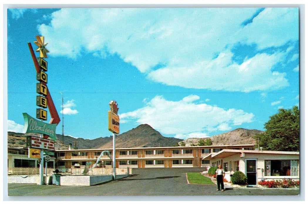 c1960's Wend Over Motel Roadside Car Wendover Utah UT Unposted Vintage Postcard