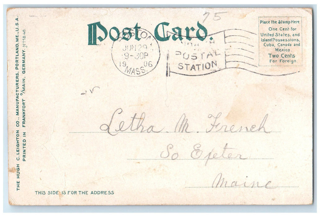 c1905 Monument to Robert Treat Paine Taunton Massachusetts MA Postcard