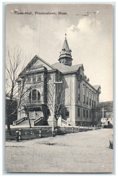 c1910 Town Hall Provincetown Massachusetts MA Antique Unposted Postcard