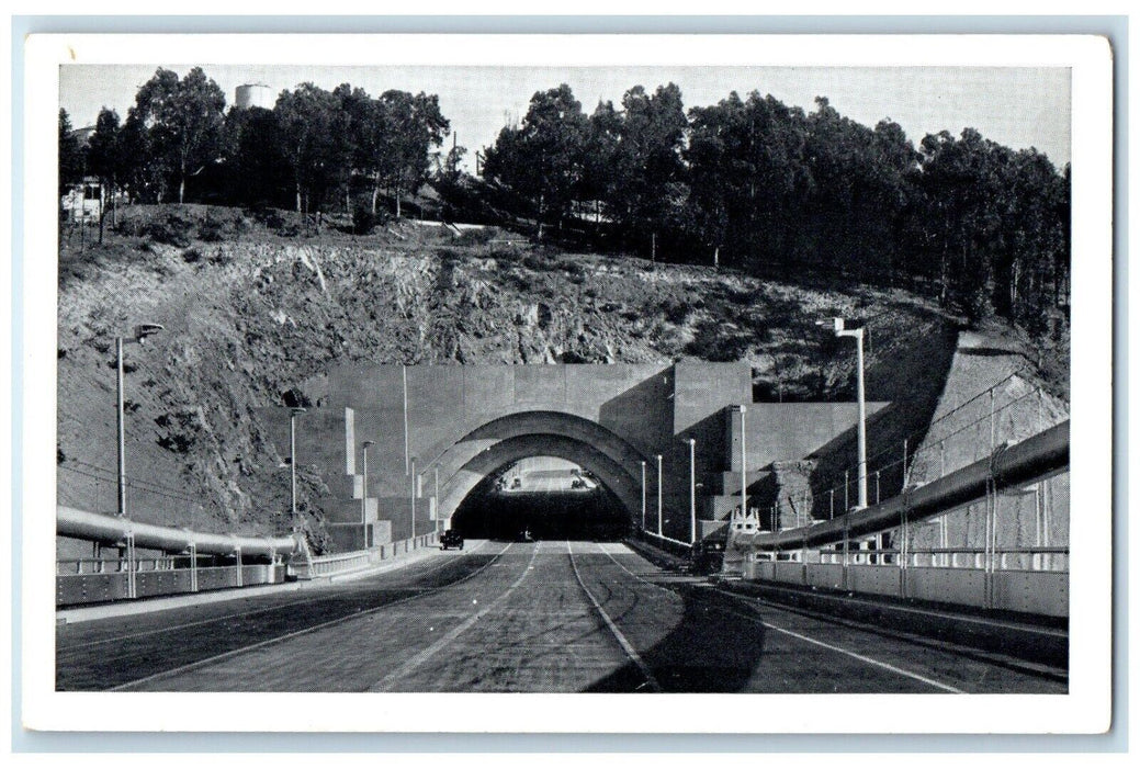 Airplane View Looking Toward San Francisco Showing Entrance Tunnel Postcard