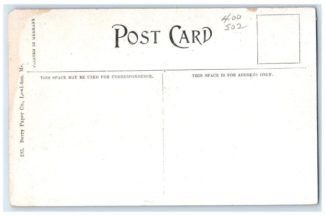 c1910 Scene at Public Library Portland Maine ME Antique Unposted Postcard