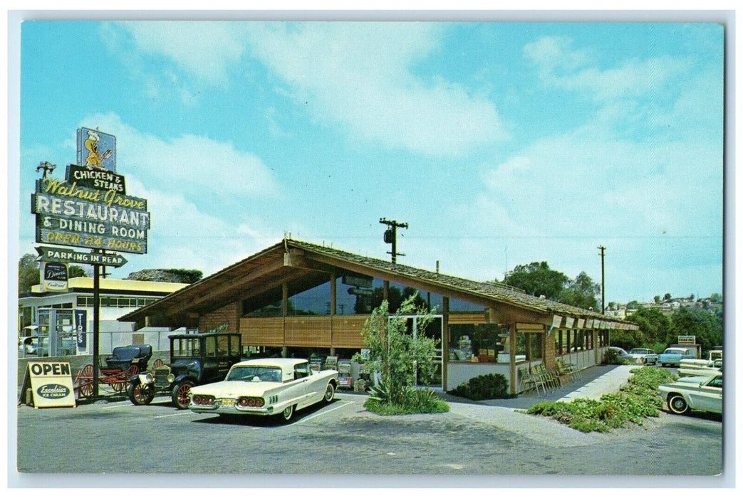 c1960's Walnut Grove Restaurant Dining Room San Juan Capistrano CA Postcard