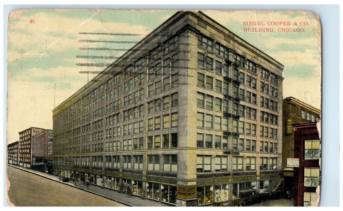 1911 Siegel Cooper & Building Chicago Illinois IL Antique Posted Postcard