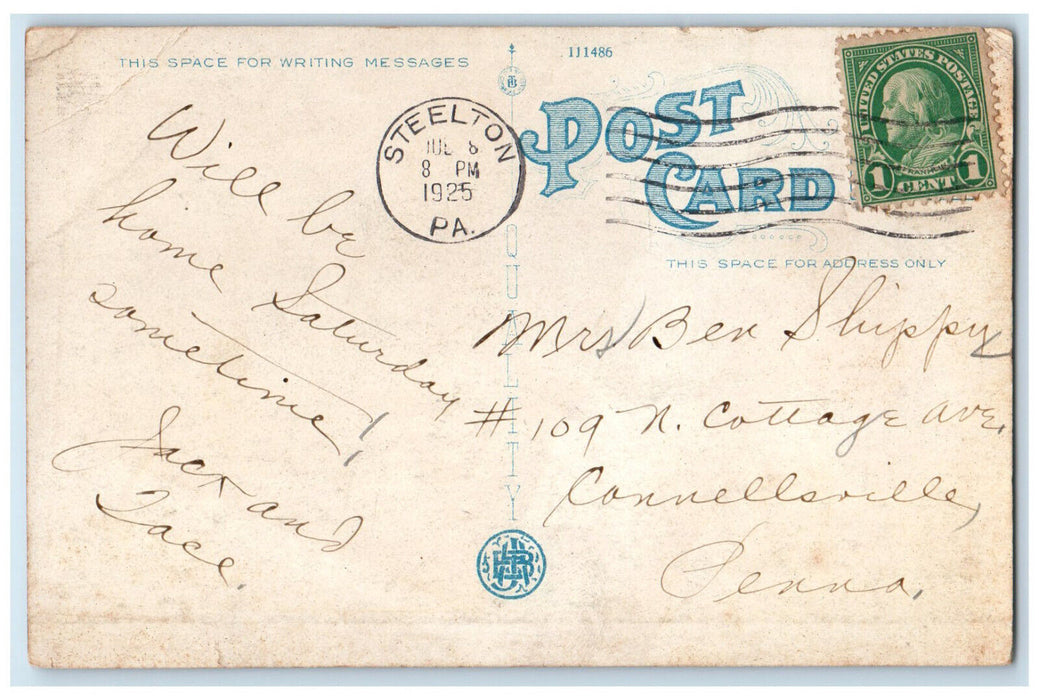 1925 Cumberland Valley Railroad Bridge Susquehanna River Harrisburg PA Postcard