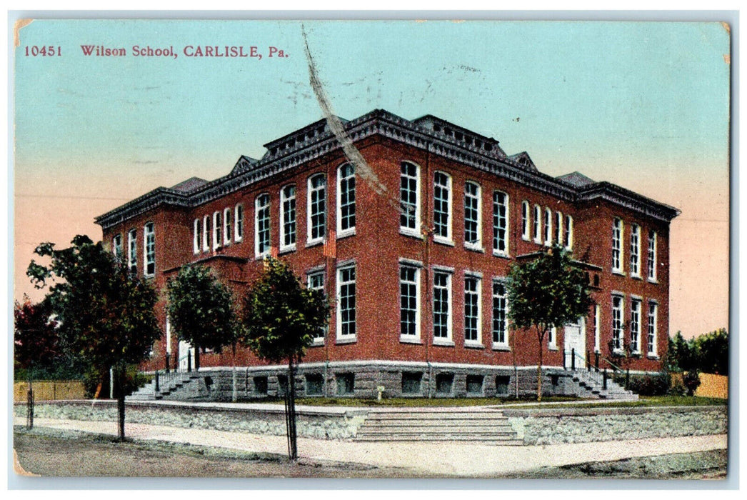 1909 Wilson School Carlisle Pennsylvania PA Antique Posted Postcard