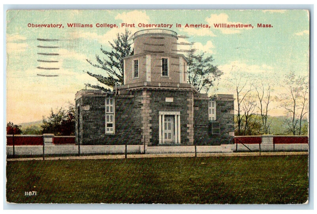 c1928 Observatory Williams College First Observatory Williamstown MA Postcard