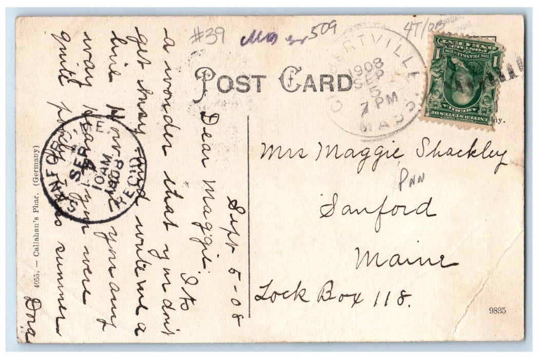 1908 Mills Building Factory Multi-View Gilbertville Massachusetts MA Postcard
