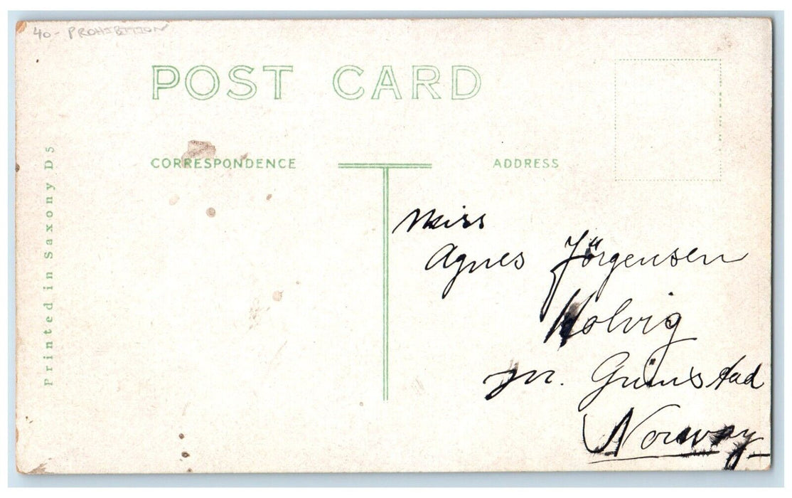 Man Champagne Barrel The Place In The World Map Prohibition Canada Postcard