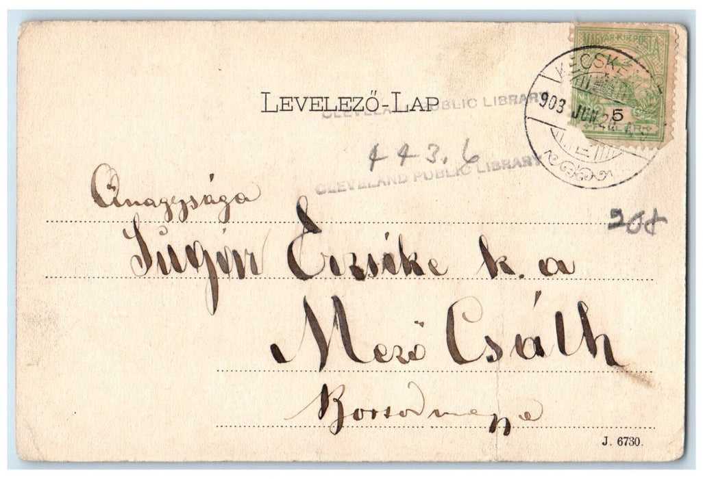 1909 Town Hall Udvozlet Kecskemetrol Varoshaza Keckskemet Hungary Postcard