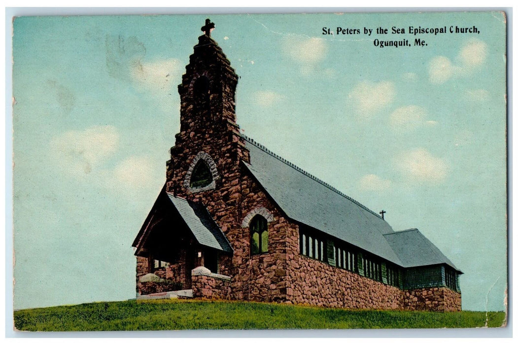 c1910s St. Peters By The Sea Episcopal Church Ogunquit Maine ME Posted Postcard