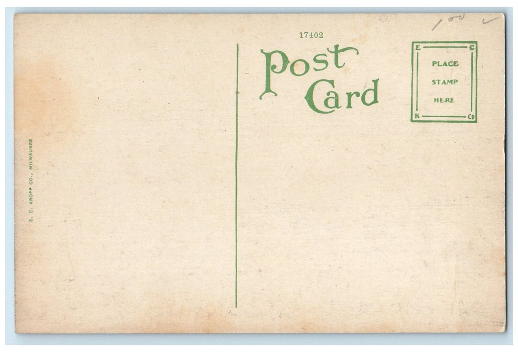 c1950 Burlington Street Bridge University Dam Power House Iowa City IA Postcard