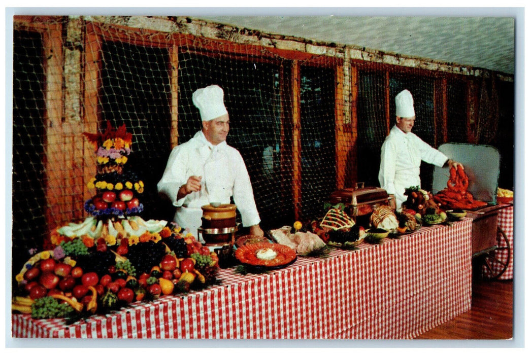 c1960's Maine Lobster Supper Severance Lodge on Kezar Lake Maine ME Postcard
