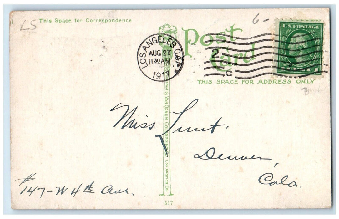 1917 Windward Avenue Miniature Railway Venice Los Angeles California CA Postcard