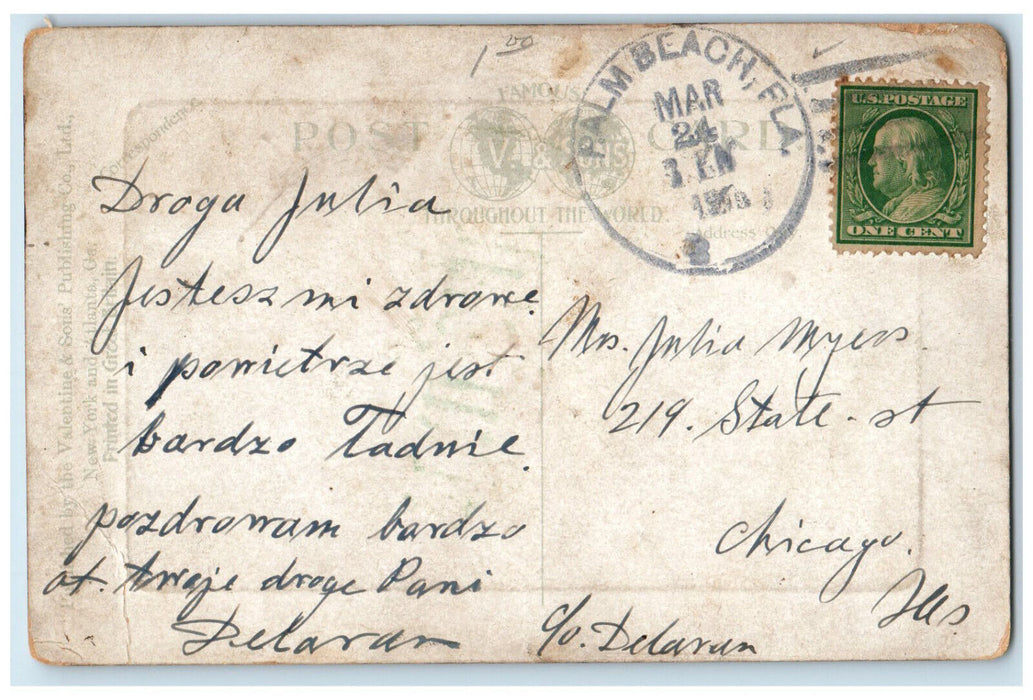 c1910 The Grounds Hotel Royal Poinciana Palm Beach Florida FL Postcard