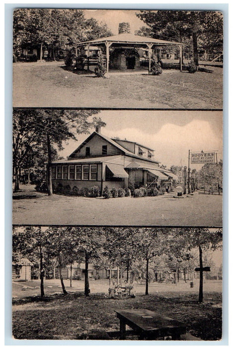 c1950's Hoover's Blue Mountain Camp Thurmont Maryland MD Multiview Postcard