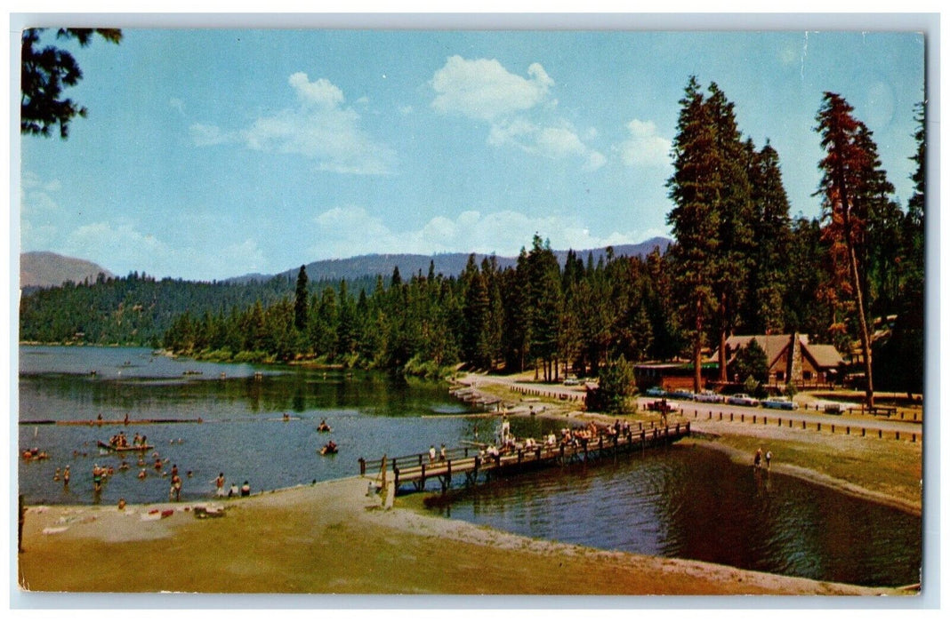 c1960 Recreational Area Beach Hume Lake Vacationland California Antique Postcard